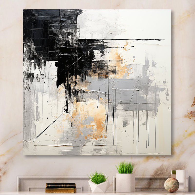 - Reproduction d'art mural abstrait en métal, H 36 po x l 36 po x P 1,5 po