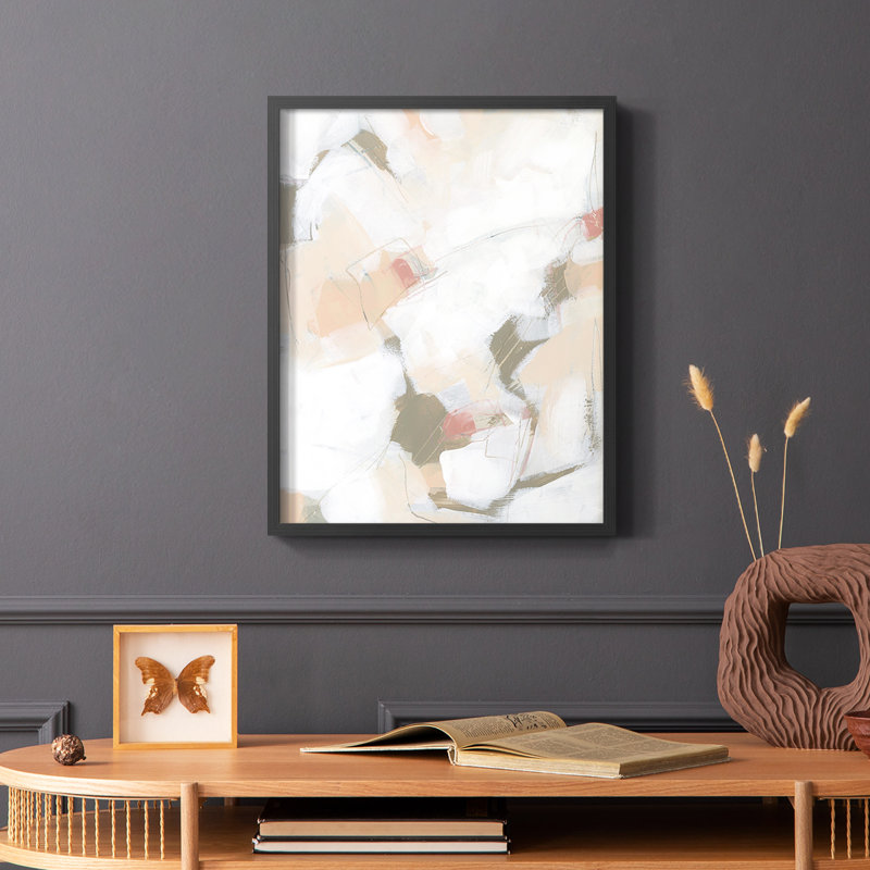 «Sand Story II», reproduction encadrée - bois massif, Cadre simple noir, H 20 po x l 16 po