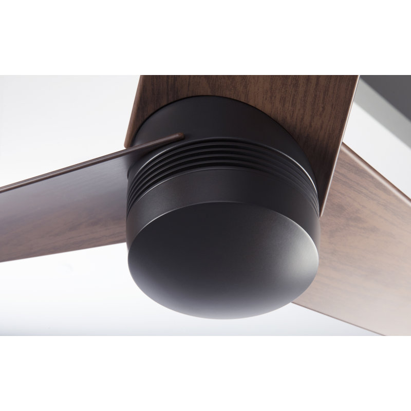 Velo Downrod Ceiling Fan, Wall/Remote Combo Controls, Mahogany, Dark Bronze