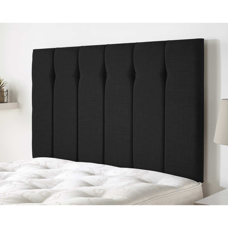 Aiman Upholstered Headboard, Kingsize (5'), Ebony