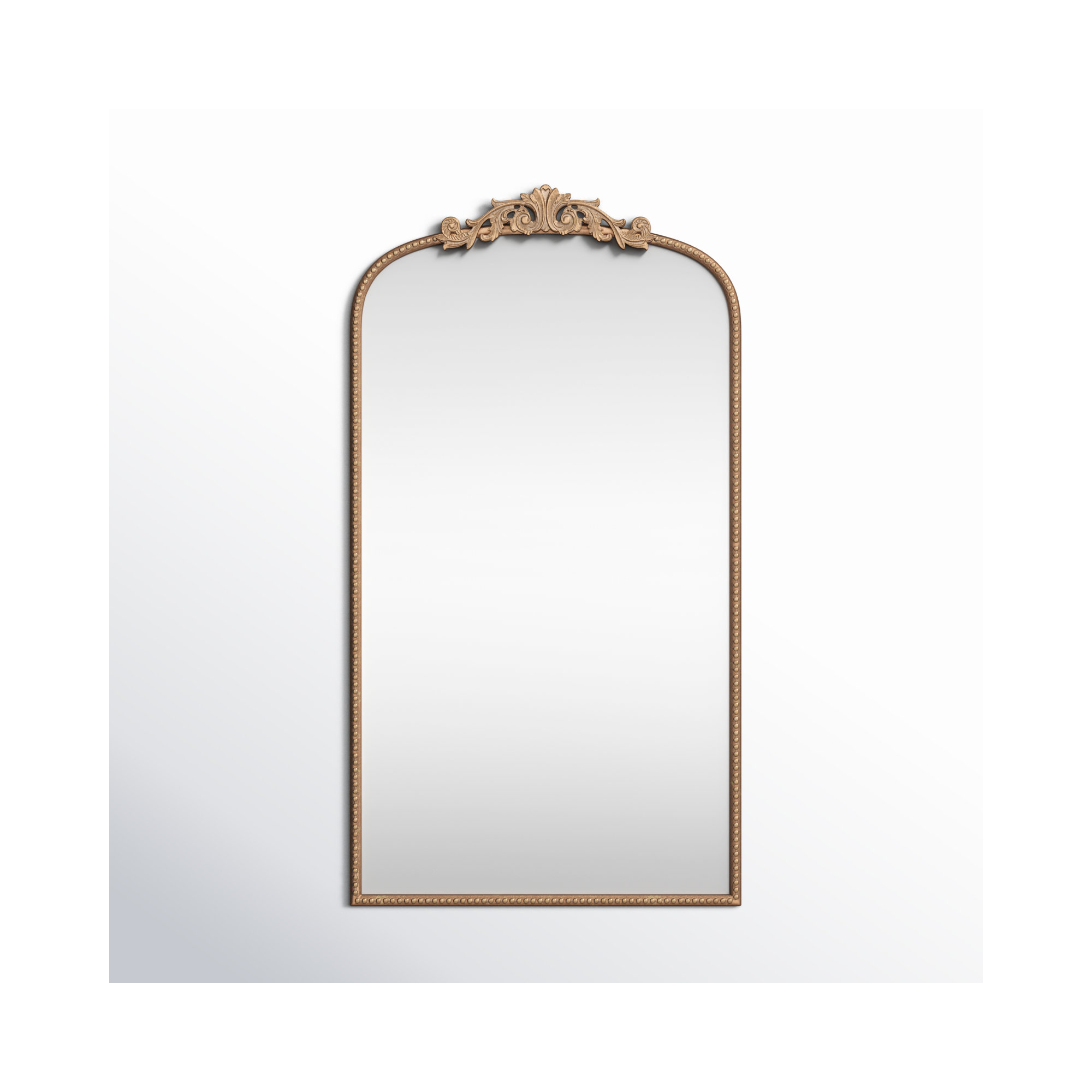 Emmeline Metal Arch Mirror, 66" x 36", Gold