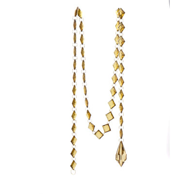 Long Acrylic Square Beads with Drop Hanging Ornament - 5'