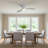 52" Solid Wood 3-Blade Low Profile Ceiling Fan With Integrated LED Light, DC Motor, Smart Remote Control & Reversible Airflow-683973002-683973000