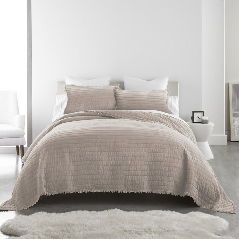 Ensemble de courtepointe en coton délavé 3 pièces Your Your Lifestyle par Donna Sharp Delano Blush, Rosé