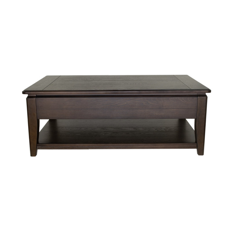 Table de cocktail avec plateau relevable et roulettes