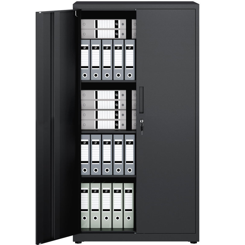 2 -Door Storage Cabinet, Black