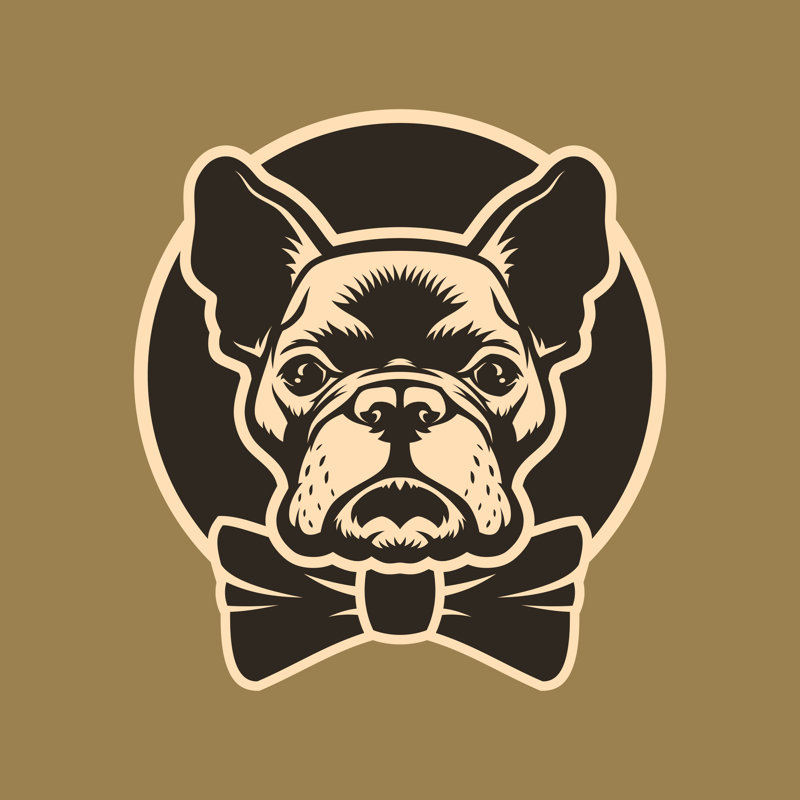 French Bulldog by GalaChe - Wrapped Canvas Print, 30cm H x 30cm W