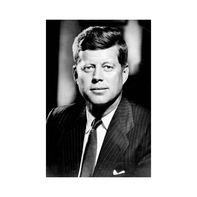 John F Kennedy - Wrapped Canvas Print, 66.04 cm H x 45.72 cm W x 1.91 cm D