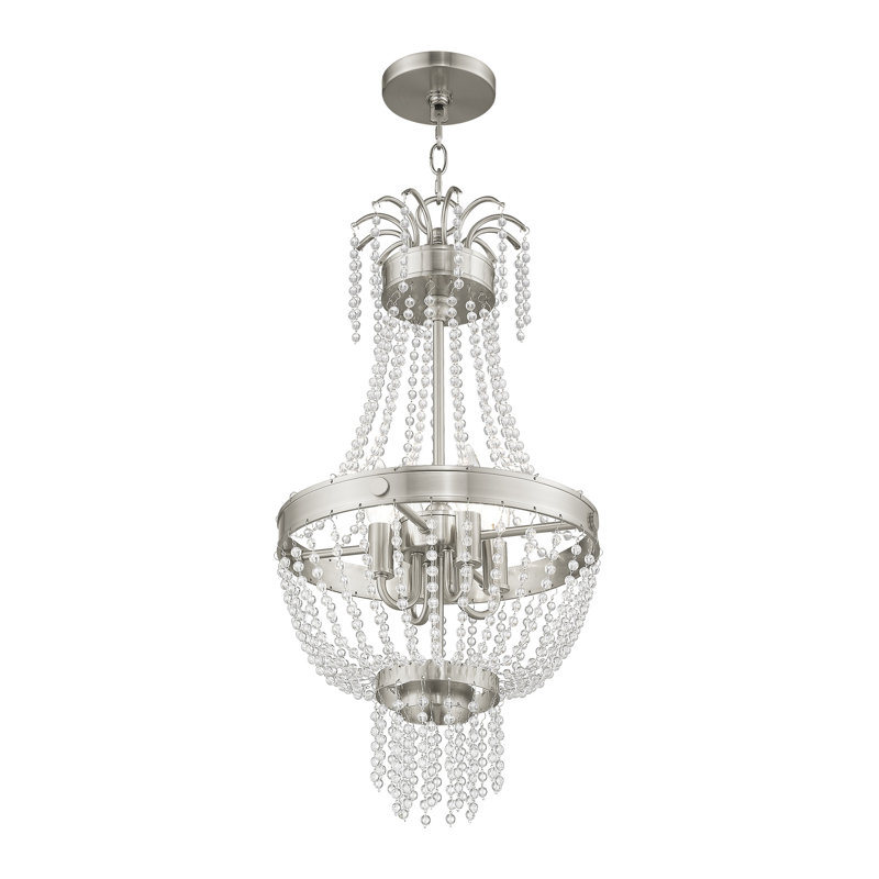 Rachedi 4 - Light Dimmable Empire Chandelier, Brushed Nickel