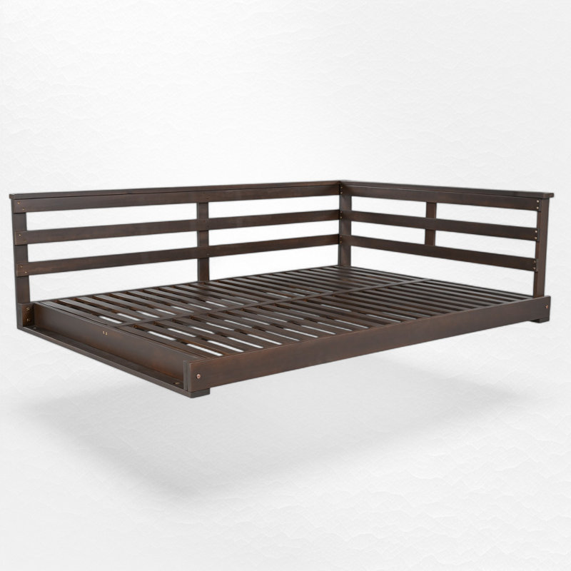 Lit suspendu pleine grandeur 80,03 po, Brun