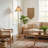 66 " Modern Floor Lamp with Rattan Lampshade