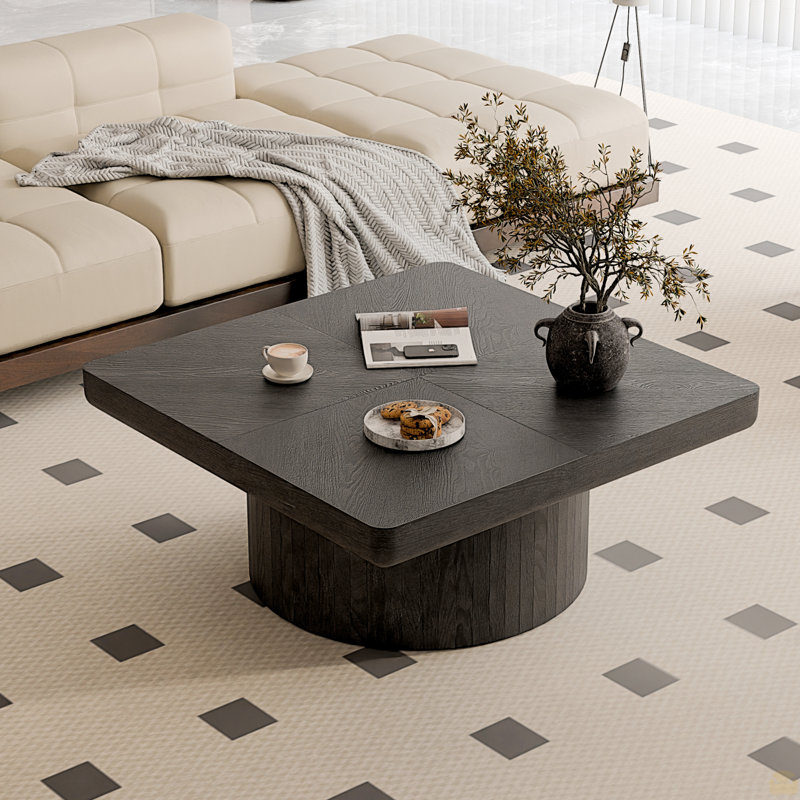 Table basse carrée 34,6 po, Noir