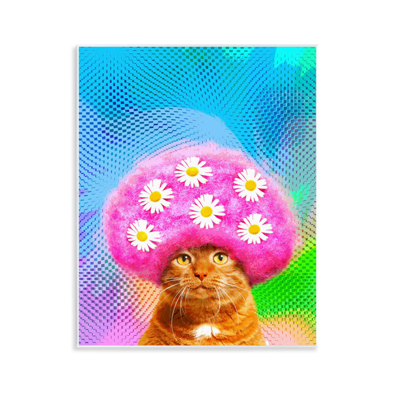 «Groovy Daisy Wig Cat» par Michael Quacken