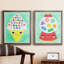 Cadre photo, ensemble de peintures sur toile