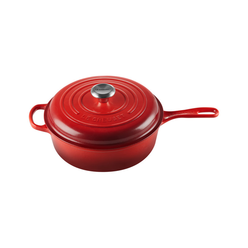 Le Creuset Signature Enameled Cast Iron 3.75 Qt. Cassadou with Lid, Cerise