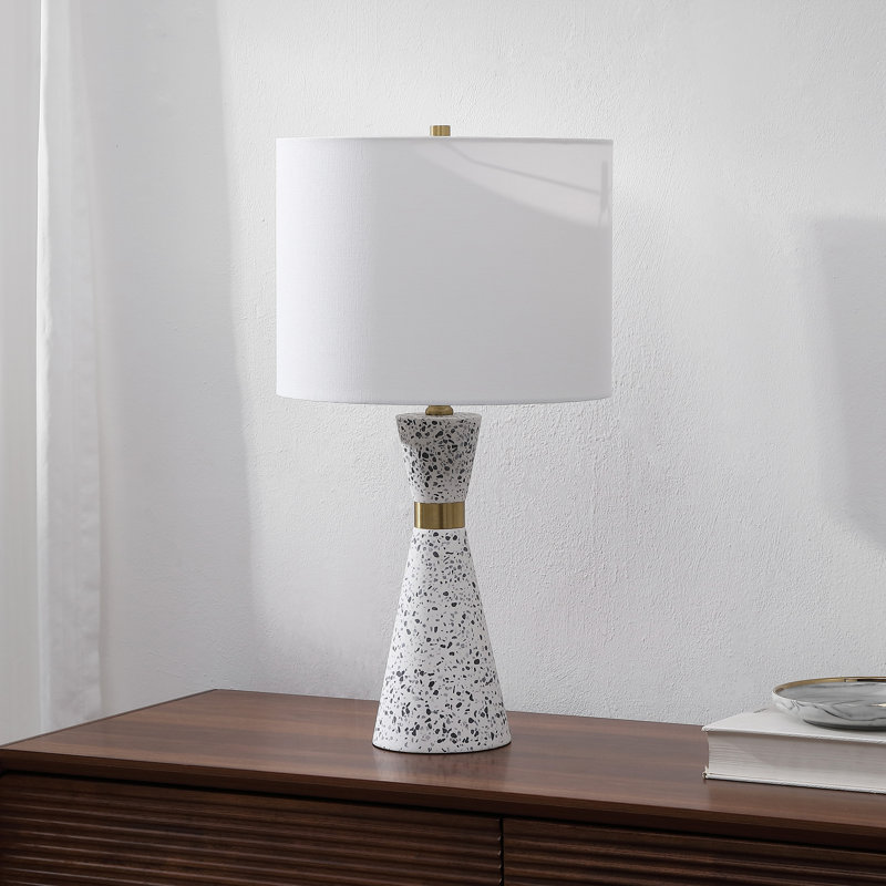 Lampe de table à DEL en fer sablier / fer de style contemporain Art Deco Artezz 24 "