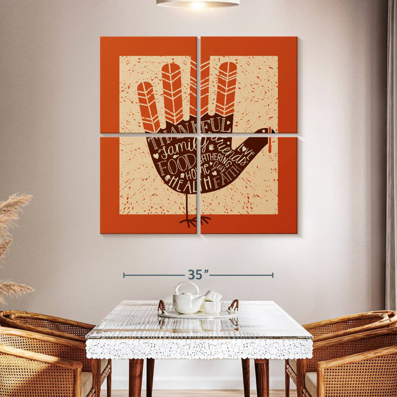 Lelend Thanksgiving Hand Turkey, 45" H x 45" W