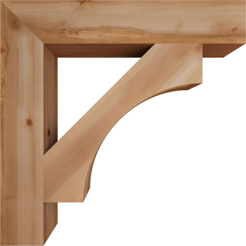 Support lisse en bloc de cèdre rouge occidental l 5 1/2 po x P 34 po x H 34 po, Cèdre rouge de l'Ouest (lisse)