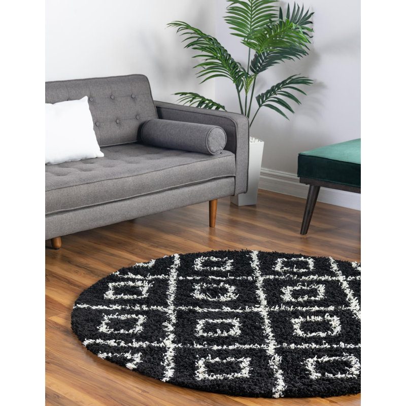 Arold Geometric Indoor Rug, Round 3'3"