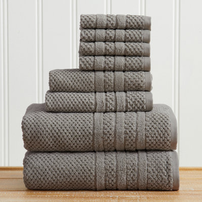 100% Cotton Checkered Bath Towel Set
