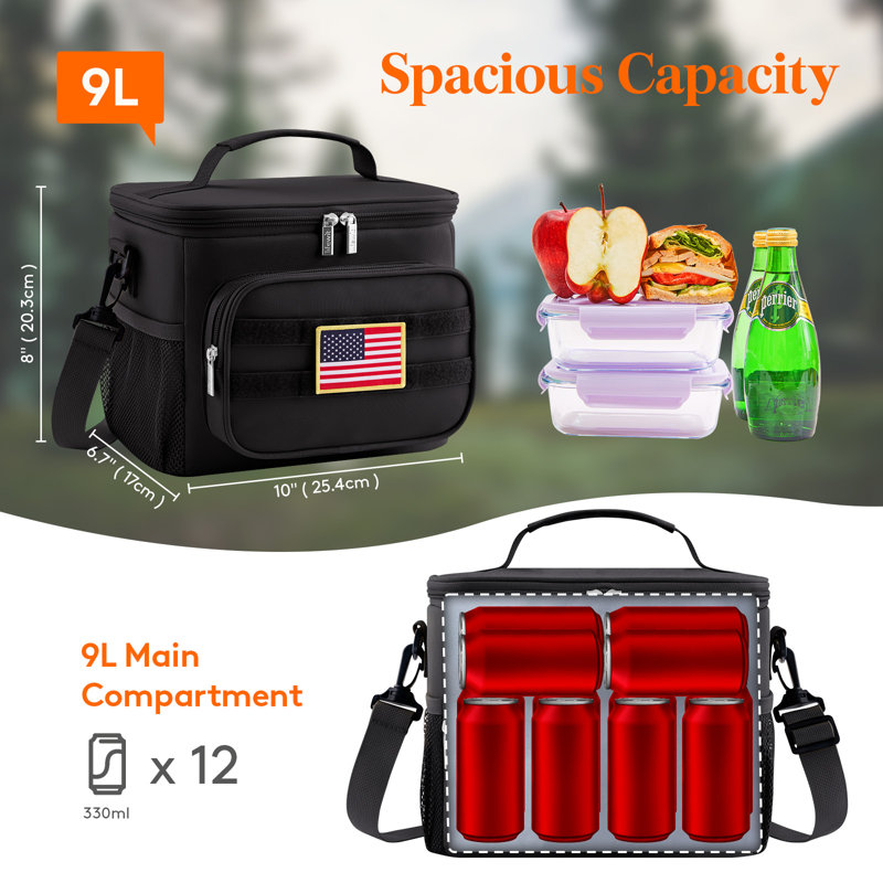 Polyester Picnic Cooler, Black