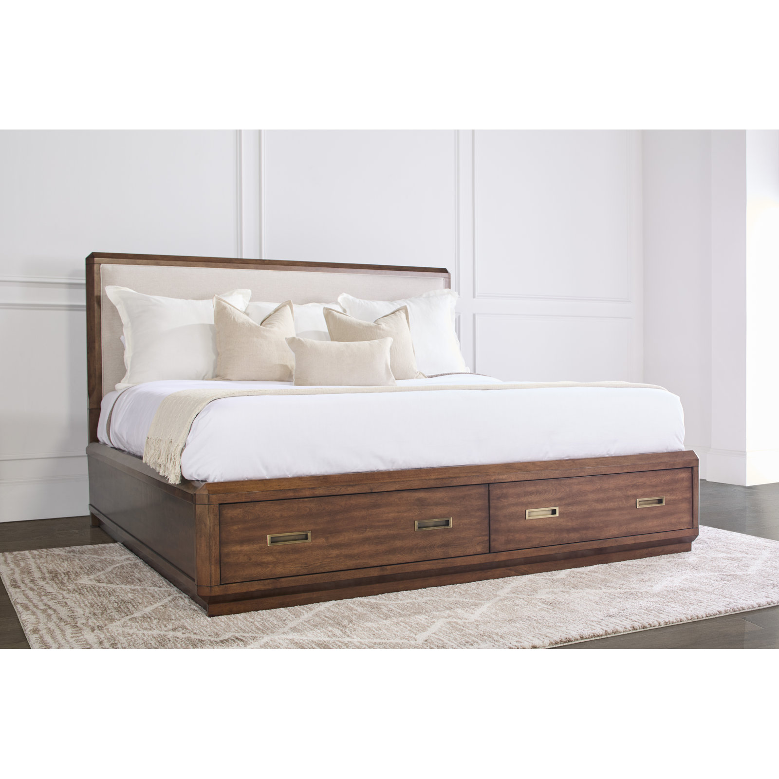 Upholstered Storage Bed, King