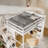 Full Loft Bed Frame with Built-In Wardrobe, Study Desk, Storage Shelves &  Lights, Space-Saving Design for Bedroom-Beige-1047738593