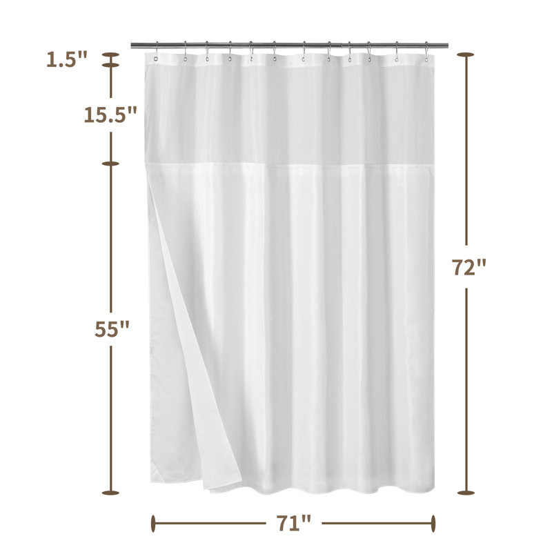 Rideau de douche Hulett, Blanc