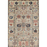 Transitional One-of-a-Kind Rectangle 5'10" X 9'3" Hand Knotted Area Rug