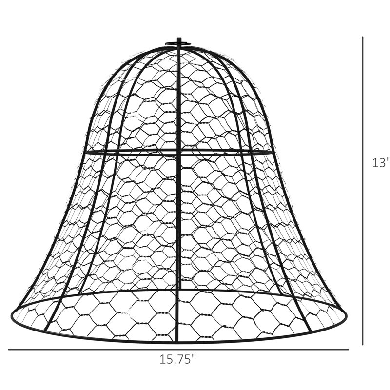 Cages de protection empilables en métal noir 40 x 33 cm pour jardin, pour empêcher les lapins d'accéder aux légumes, fruits et fleurs, pour 6 animaux.