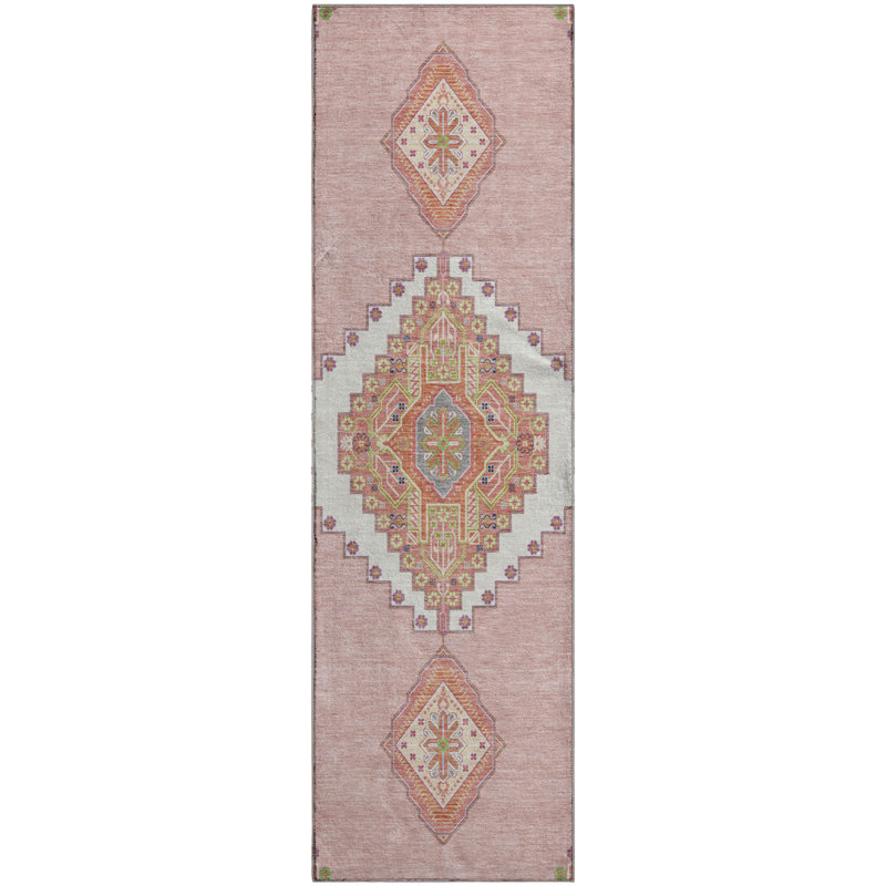 Premium Machine Washable Guada AMF1014 Oriental Rug, Runner 2'3" x 7'6"