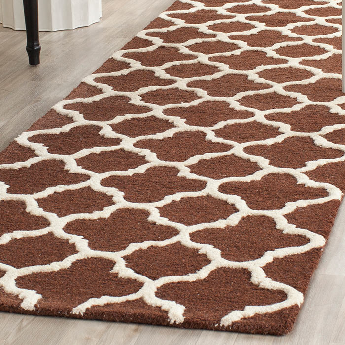 Cannen Hand Tufted Wool Geometric Rug, Runner 2'6" x 6'