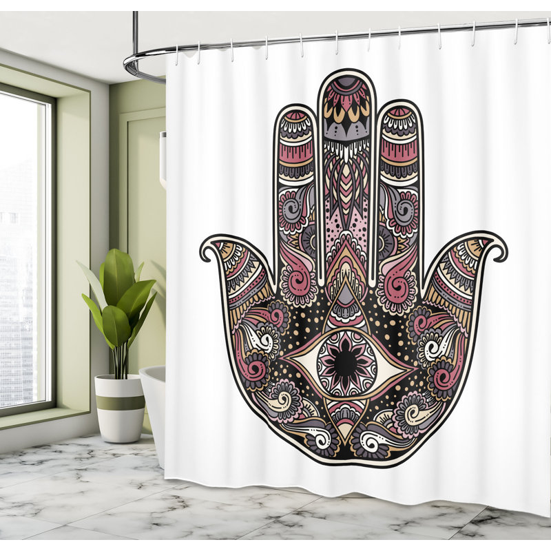  Rideau de douche avec crochets inclus, H 84 po x l 69 po, Rose pâle