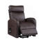 Fauteuil inclinable électrique brun en cuir synthétique