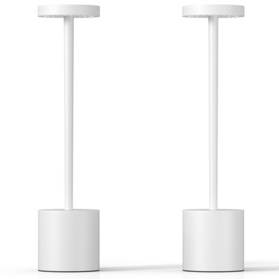 5000mAh Rechargeable Cordless Desk Lamp 13 In. Table Lamp 3 Colors 2-Pack Battery Operated Bedside Lamp