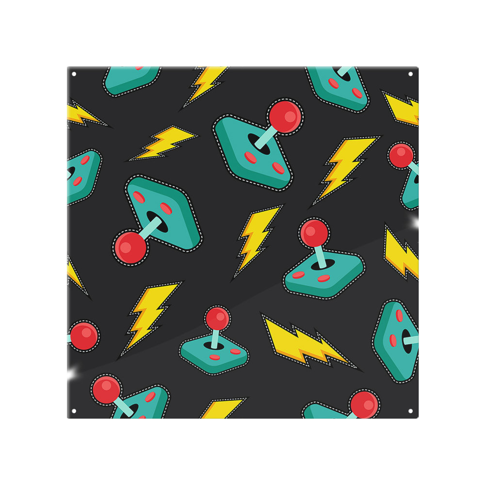 Retro Video Game Joystick Splash Back