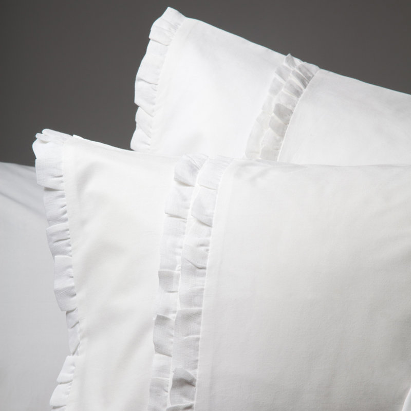 Delia Percale Pillow Case, King, Gray