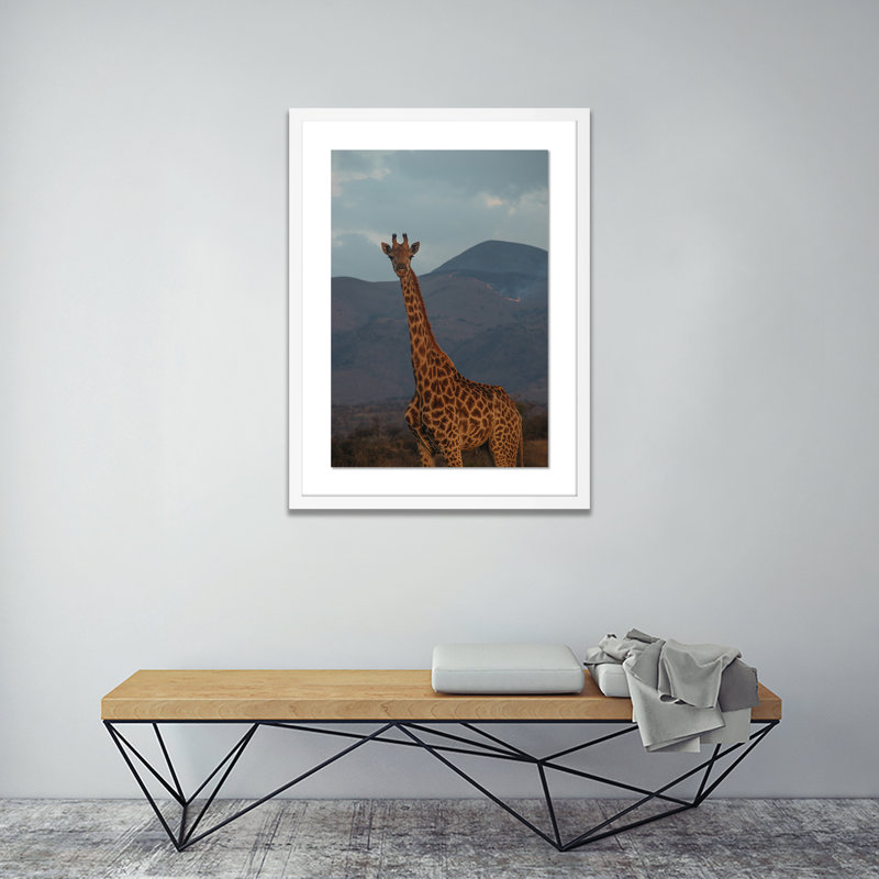 Giraffe 3 by Jade Hammer, White, 24" H x 18" W x 1.5" D