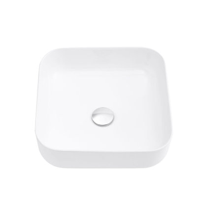 Latitude Run Alterma 390mm L x 390mm W White Ceramic Square Sink