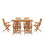 6 - Person Wood Patio Dining Set with Rectangular Table