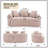 Boneless 65" Chenille Curved Sofa-83367160