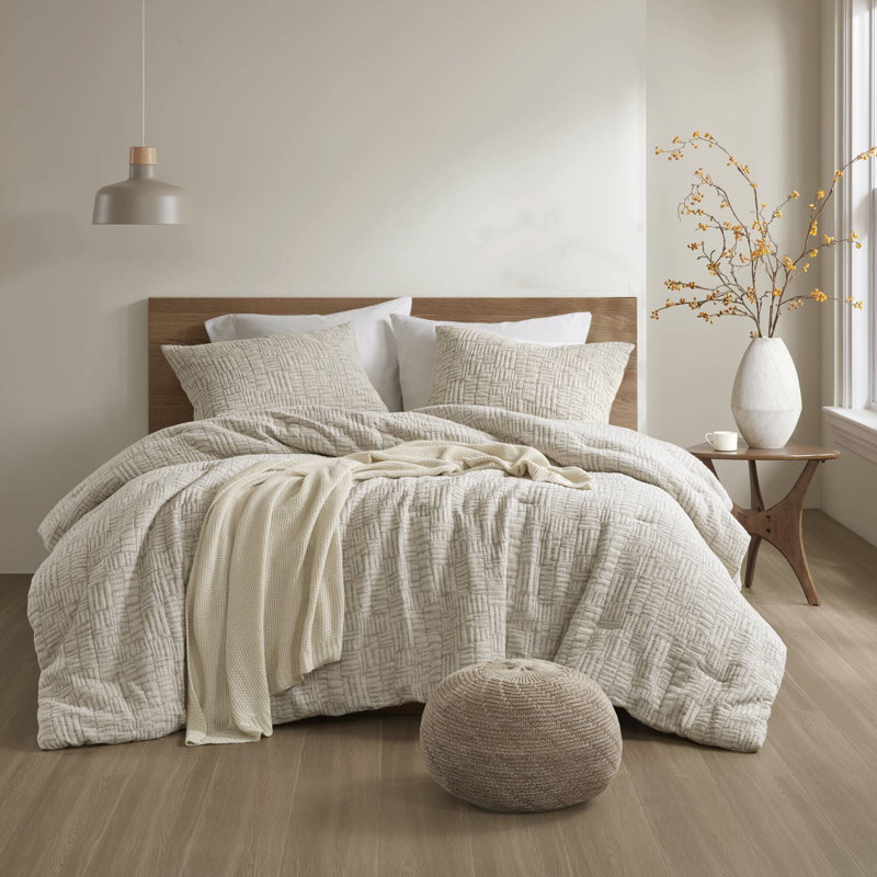 Ensemble d'édredon surdimensionné en coton Elegant