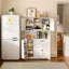 Garde-manger 67 po Classic Farmhouse avec tablette pour micro-ondes, tiroir, armoire et porte-bouteilles