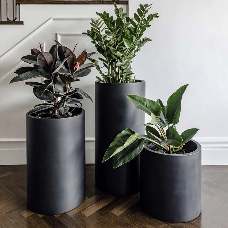 Paes Handmade Planter, 16" H x 16" W x 16" D, Gray