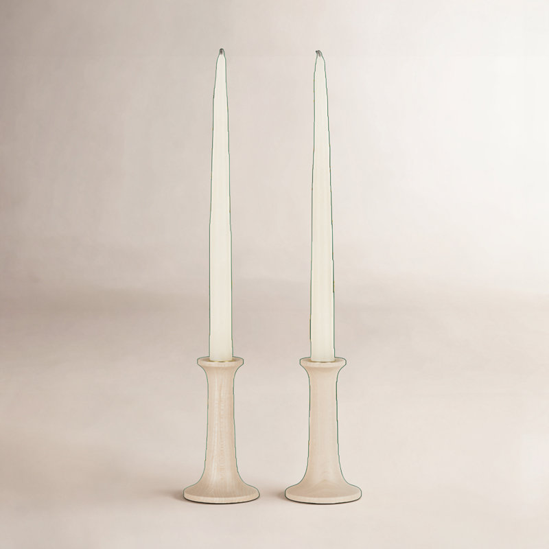 Solid Wood Tabletop Candlestick, Maple, 5.5" H x 3.5" W x 3.5" D