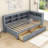 Wood DayBed with USB Charging Ports, Drawers and Storage Shelves-1650620959-1650620958