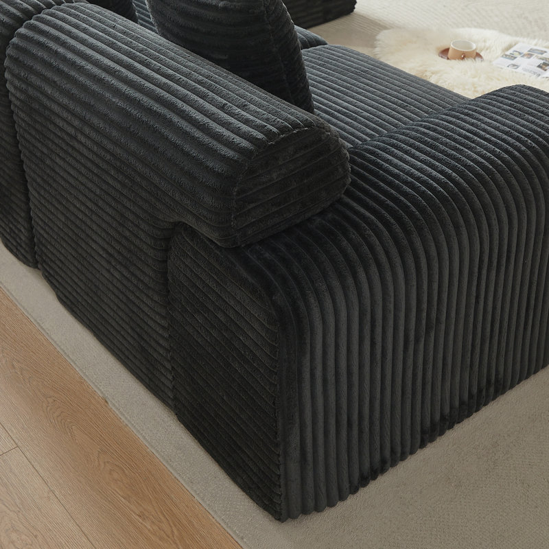 Canapé modulaire sans os, Noir
