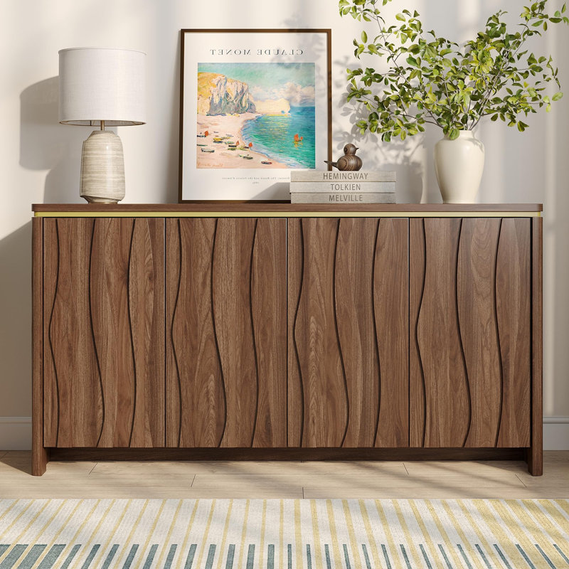 Buffet avec crédence Accent, Walnut