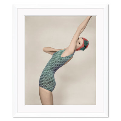 "Vogue Magazine," Model Porter A Green Paisley Bathing suit ", Richard Rutledge, 1 janvier, 1958"