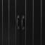 Armoire de rangement pour salle de bain avec deux paniers à linge, armoire de rangement avec portes et tiroir pour la maison, noir, armoire